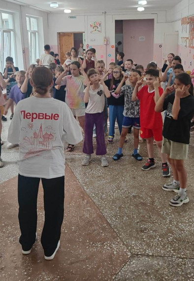 Открытие пришкольного лагеря.